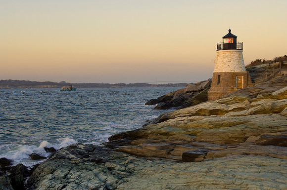 Castle Hill Light at Sunset