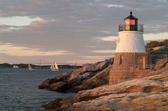 Castle Hill Light at Sunset on Last Day of Summer